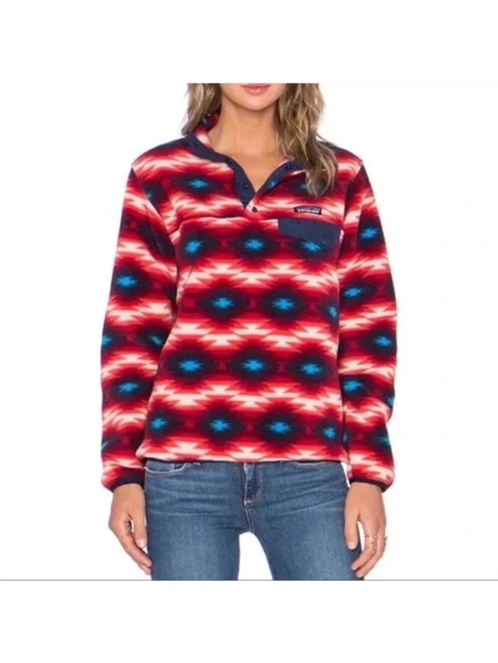 Patagonia Lightweight Synchilla® Snap-T® Pullover Sz S Wild Desert Aztec - Picture 2 of 9